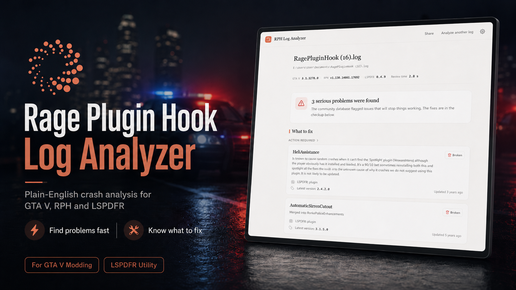RAGE Plugin Hook Log Analyzer artwork